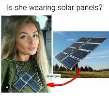 2. A GIRL WEARING SOLAR PANELS