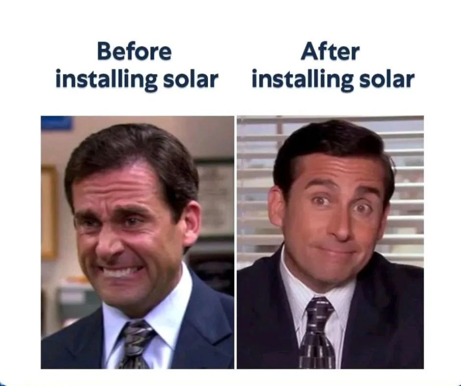 8. ME AFTER INSTALLING SOLAR PANELS