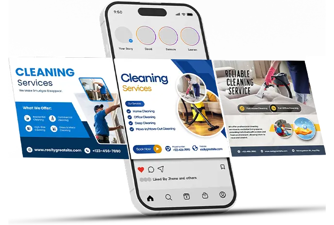 cleaning marketing smm tab