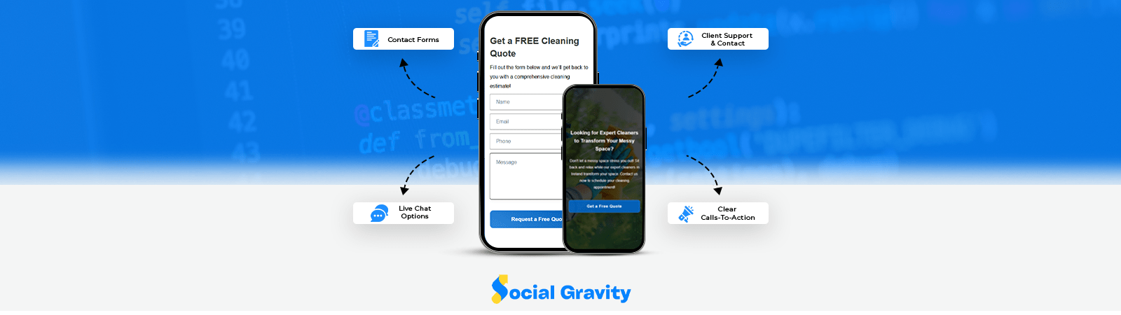 Contact and Inquiry Features cleaning stack
