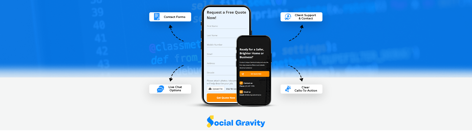 Contact and Inquiry Features electric stack