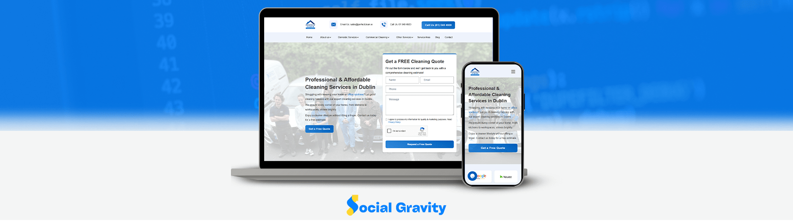 website design cleaning stack